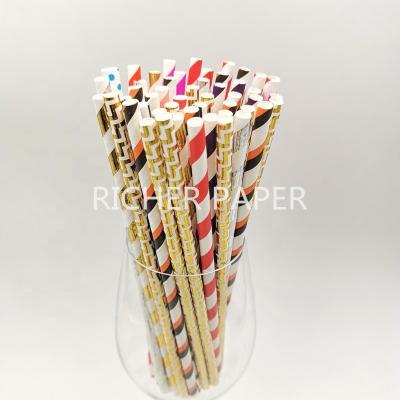 China Disposable eco-friendly paper straws for drinking for sale