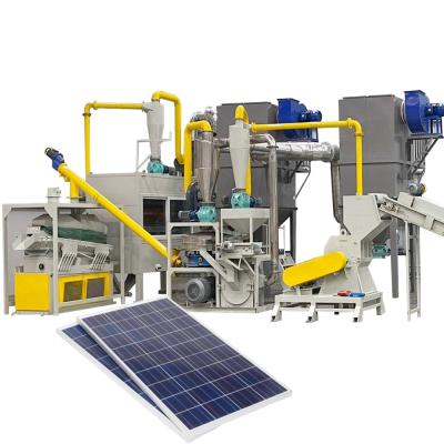 China 7500 kg Weight Scrap PV Panel Solar Panel Recycling Production Line with PLC Control for sale