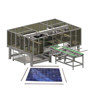 Cina Unità di riciclaggio del modulo di silicio controllato da PLC per lo smaltimento ecologico dei pannelli solari in vendita