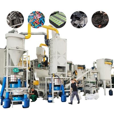 China Scrap Electronic Lithium Battery Crushing and Recycling Plant with PLC Core Components for sale