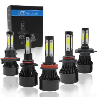 China Hot Sale S3 H4 Car Headlight LED Led Lights 4 Sides COB LED Headlight X7 X6 6000K 8000LM Led Headlight Bulb H4 H7 H11 for sale