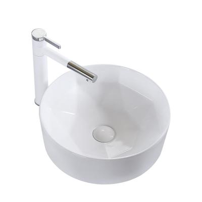 China Eco - Friendly Bathroom Cabinet Sink Round Bathroom Table Ceramic Top Diamond Shape Wash Basin for sale