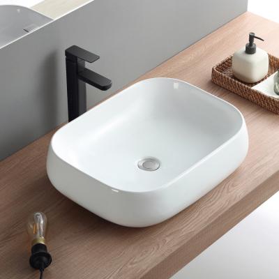 China Eco - Friendly Keramik Waschbecken Badezimmer Rectangular Ceramic Bathroom Countertop Basin Sinks Modern for sale