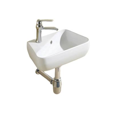 China Eco-friendly Irregular Wall Corner Housing School Washbasin Hole Wall Mount Single Bathroom Sink for sale