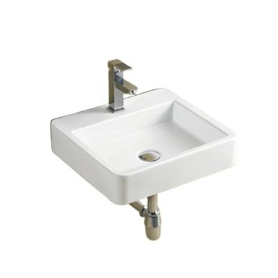 China Bathroom Eco-friendly Wall Mounted Rectangular Basin Hospital Wall Ceramic Corner Hanging Modern Hand Wash Light Sink for sale