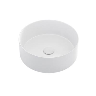 China NEW Fashion High Quality Eco-friendly Bathroom Sink Matte White Circle Hand Wash Basin for sale