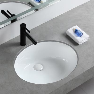 China Chaozhou Factory Direct Sales Eco-friendly Oval Round Undermount Deep Ceramic Bathroom Sink for sale