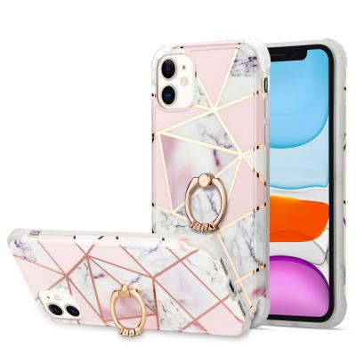 China With Ring Holder High Quality Boutique Phone Wholesale Custom Waterproof Shiny Marble Case Anti for sale