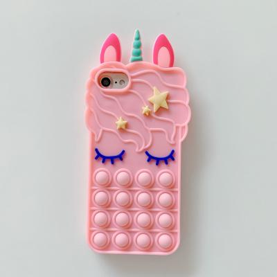 China Hot Selling Anti-fall Black Pink Bubble Cute Silicone Phone Case For iPhone 12 11 X XS Max for sale