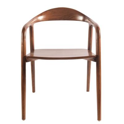 China Solid wood Wholesale Home Furniture Modern Wooden Nordic Style Restaurant Dining Room Solid Wood Armrest Dining Chairs for sale