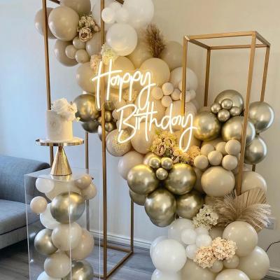 China Festival decoration 2022 fashion decoration birthday wedding party supplies gold balloon set khaki latex balloon set for sale