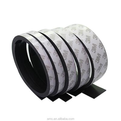 China Industrial Magnet Isotropic Flexible Rubber Magnetic Strip With Adhesive Tape for sale