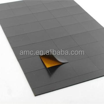 China Strong Industrial Magnet Custom Die Cut Flexible Isotropic Rubber Die Magnets With Self Adhesive for sale