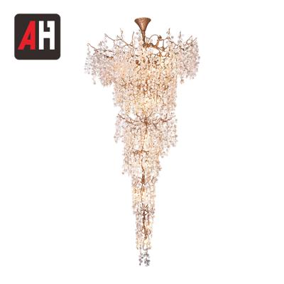 China 2020 Modern Popular Handmade Copper Knob Luxury Hotel Restaurant Unique Art Glass Chandelier Light for sale