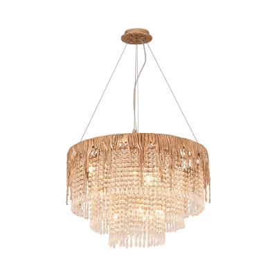 China Crystal Pendant Lights Decorative Lighting Modern Living Room Chandeliers for sale