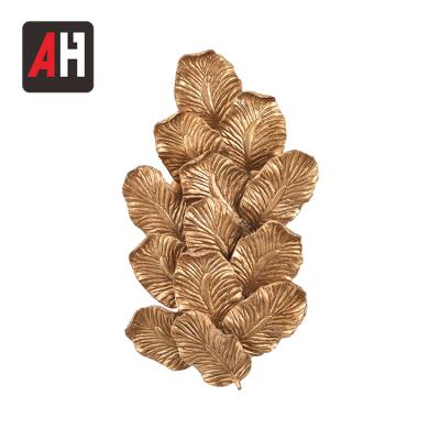 China Home Decorative Indoor Lighting Wall Decor Leaf Shaped Copper Wall Light for sale