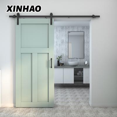 China Waterproof Black Carbon Steel Heavy Duty Sliding Barn Door Hardware Amazon Supplier for sale