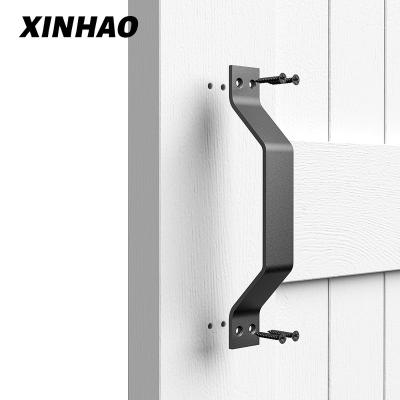 China Modern Rustproof Barn Door Cast Iron Pull Handle for Wooden Sliding Door Cabinet Pull,door & Window Handles Graphic Design Steel Black for sale