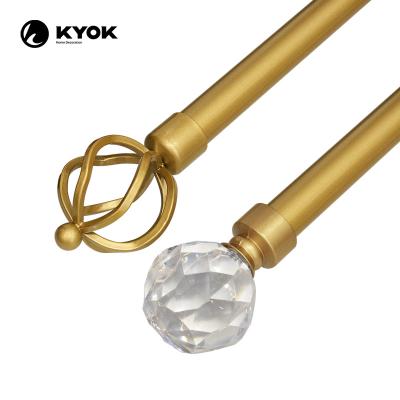 China Luxury Morden KYOK for Home Decor 1 Inch Telescoping Curtain Rod Window in Gold for sale