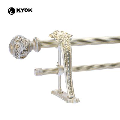 China Wholesale Curtain Pole 2m CLASSIC New Design 28mm KYOK Metal Curtain Pole for sale