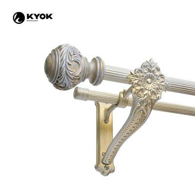 China Wholesale KYOK 2022 Industrial Metal Curtain Finials and Home Decorative Curtain Rod Accessory Set for sale