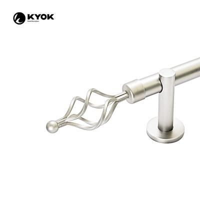 China KYOK Home Decoration Occasional Curtain Rods For Windows Double Single Curtain Rod Set 28+19mm for sale