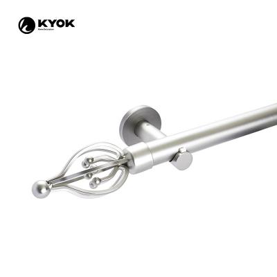 China KYOK 2m curtain rod casual accessories home decoration curtain rods set 28mm iron curtain rod for windows for sale