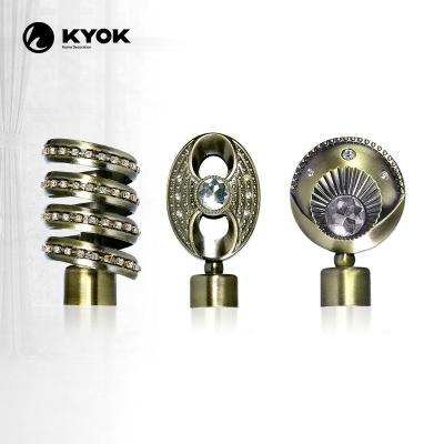 China 2022 KYOK Country Style Curtain Pole Set High Quality European Finial for sale