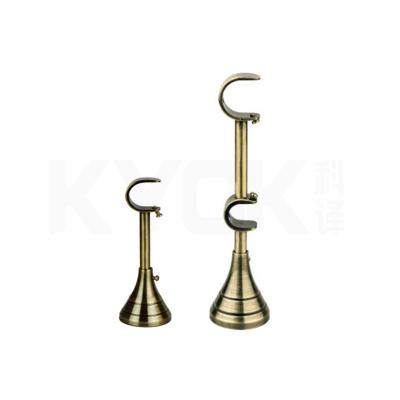 China Good Quality Metal Shower Curtain Aluminum Bendable Rod Holder, Antique Brass Double Extendable Curtain Rod Bracket for sale