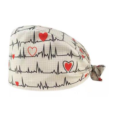 China Adjustable Cartoon Pattern Medical Pet Hospital National Heart Hospital America Doctor Surgical Cap for sale