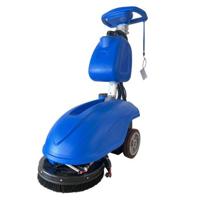 China Hand Pushed 350 Floor Scrubber 350mm Cleaning Width 25kg Brush Pressure Te koop