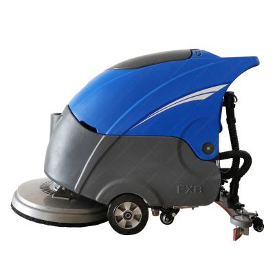 China Blue Walk Behind Mechanical Road Sweeper Multifunctional 550W Motor Powered Te koop