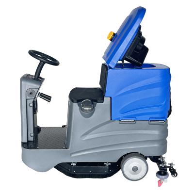 中国 Blue 550mm Width Cleaning Floor Scrubber Ride On Type New Energy Lead Acid Battery 販売のため