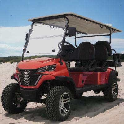 China 6 Seat High Speed Steel Golf Cart Customizable Color Off-Road Tires 5kw for sale