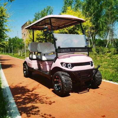 China 4 Seater Electric Golf Cart Pink Outdoor Theme Park New Design Off-road Manufacturer Wholesale for sale