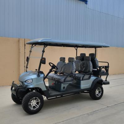 China Latest Models 4+2 People Golf Cart High Quality 5kw Motor With Lithium Battery And 12'' Off -Road Tires Road Legal for sale