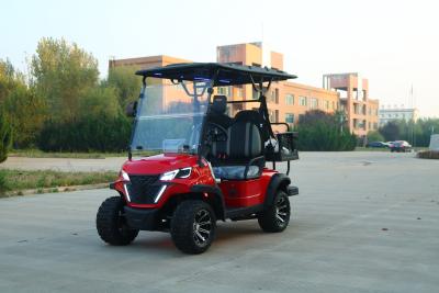 China El carrito de golf eléctrico de batería de litio rojo puede acomodar a cuatro personas y soporta personalización en venta