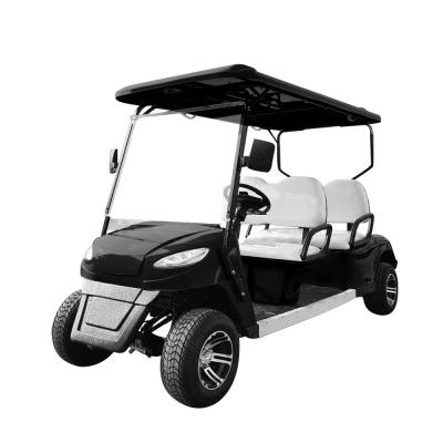 China Electric 4 Seater Black Basic Golf Cart New Upgrade Color Customized 3D Printing Logo for sale