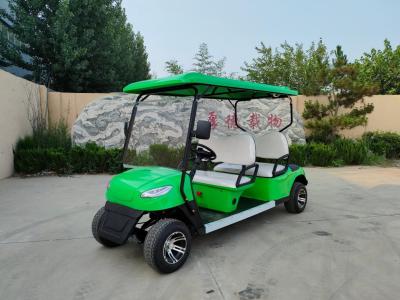 China Carrito de golf eléctrico de batería de litio de nueva energía verde con color y logotipo personalizable asiento para 4 personas. en venta