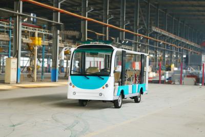 China El autobús eléctrico de turismo de 14 plazas de techo abierto blanco y azul se puede personalizar con color y logotipo. en venta