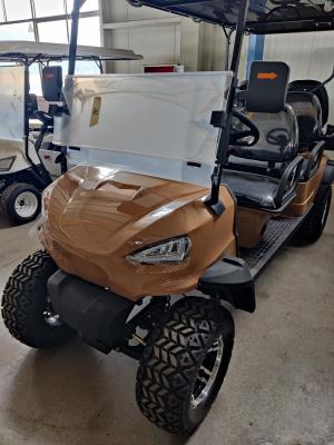 China Brown Luxury High-End 4+2-Seater Lithium Battery Off-Road Electric Golf Cart Supports Customization en venta