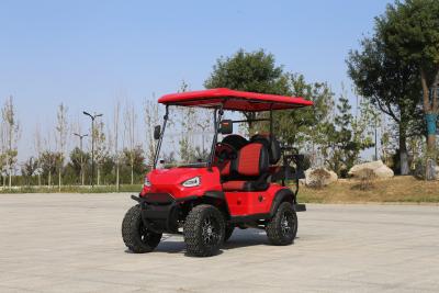 Cina Retro cinese rosso 2 + 2 posti carrello da golf elettrico batteria al piombo acido batteria al litio per scegliere e supportare servizi personalizzati in vendita