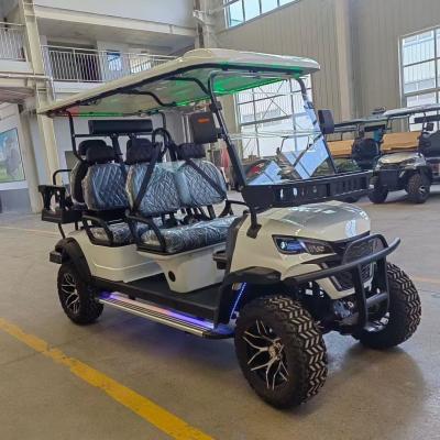 China Best-Selling 4+2 Seat Off-Road Hunting Golf Cart 5Kw Motor Large Capacity Lithium Battery China Factory Source Delivery for sale