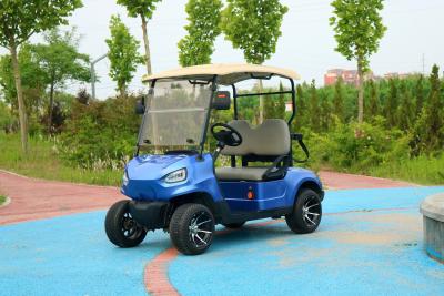 China Blue 2 Seater Electric Golf Cart Lead-Acid Battery Lithium Battery To Choose From And Support Customized Color And LOGO for sale