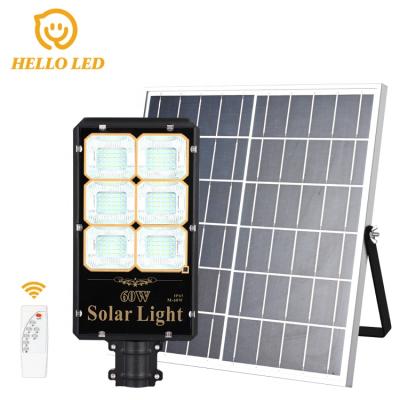 China Optical Control + Remote Controller Best Prices 60W 100W 150W Solar LED Street Light for sale