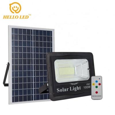 China Garden solar lamp led solar outdoor reflectores led 100w for sale