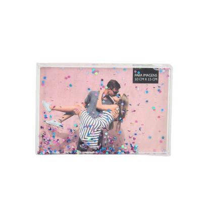 China ABS Customized Mini Acrylic Liquid Floating Water Glitter Picture Frames Glitter Picture Frames for sale