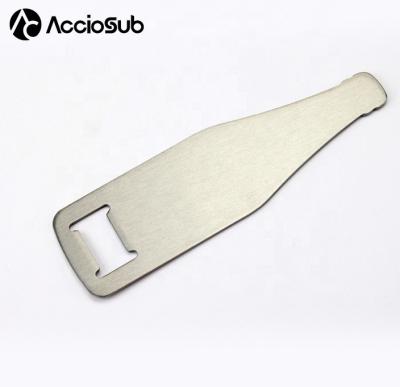 China Gray Steel Beer Bottle Metal Beer Opener Stainless Steel Convenient Sublimation White Bottle Opener Heavy Duty Opener for sale