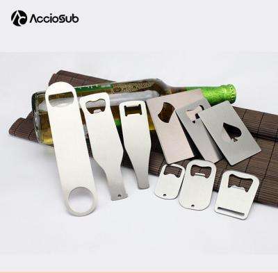 China Cheap bulk beer card bottle opener stainless steel metal transfer sublimation heat souvenir party flat bar custom sublimation blank opener for sale