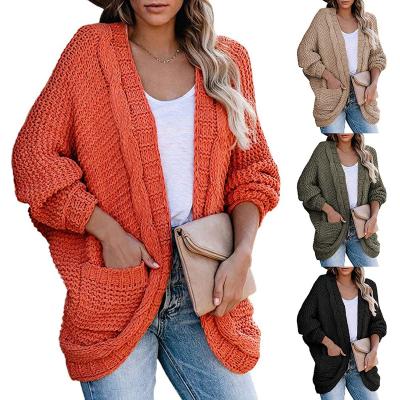 China Anti-wrinkle 2021 autumn and winter cardigan women knitting sweaters coat custom logo for sale